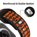 xDfind 雙色矽膠運動透氣錶帶，適用於 Apple Watch 46mm / 49mm / 45mm / 44mm