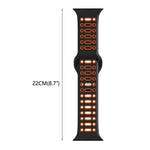 xDfind 雙色矽膠運動透氣錶帶，適用於 Apple Watch 46mm / 49mm / 45mm / 44mm