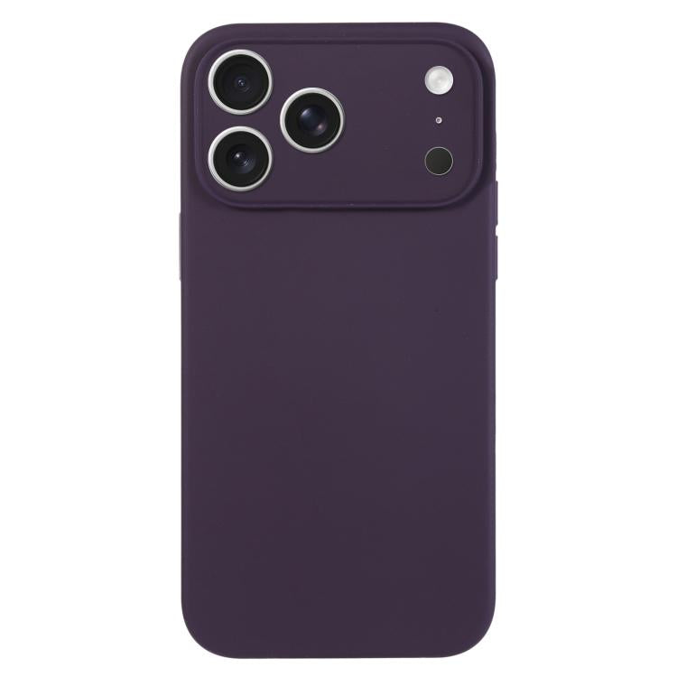 純色液態矽膠細孔手機殼，適用於 iPhone 17 Pro Max