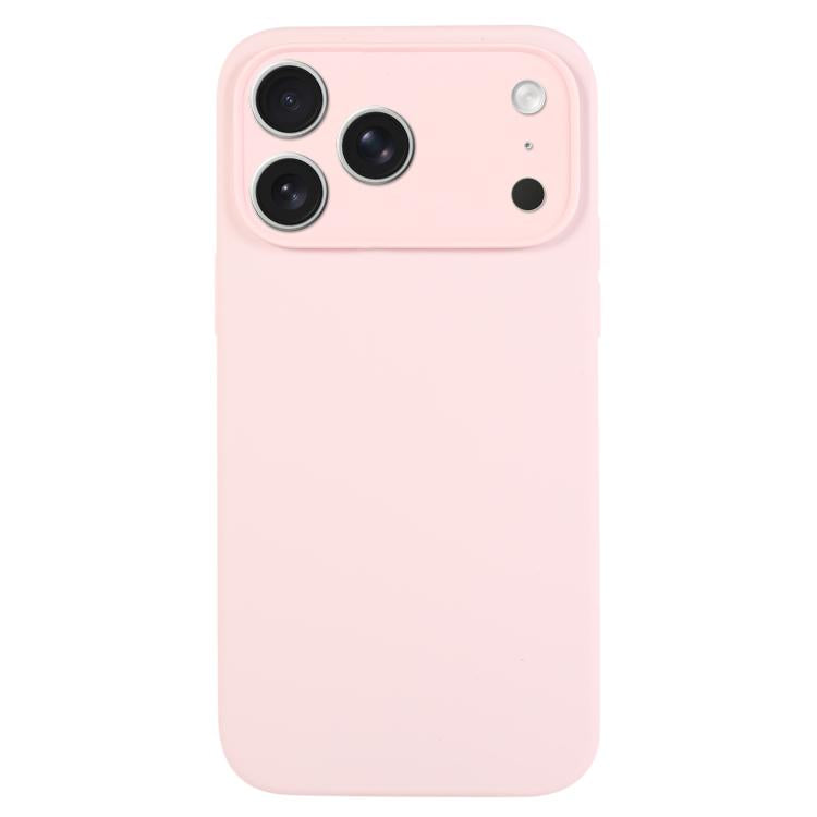 純色液態矽膠細孔手機殼，適用於 iPhone 17 Pro Max