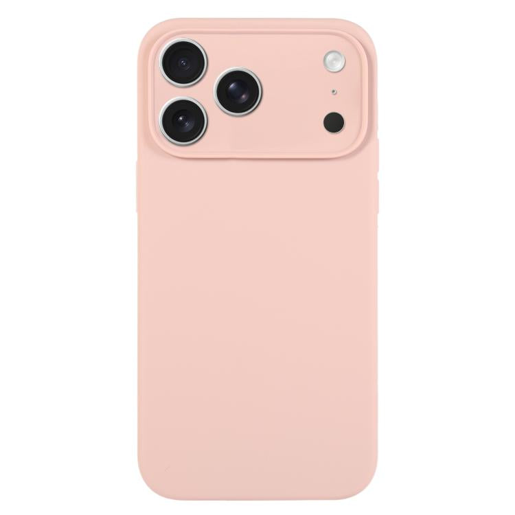 純色液態矽膠細孔手機殼，適用於 iPhone 17 Pro Max