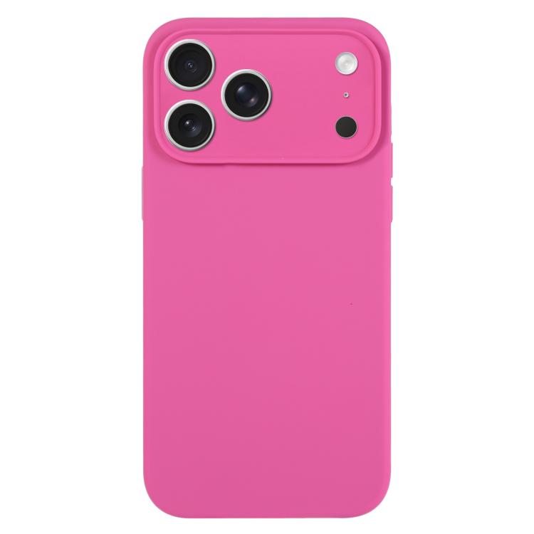 純色液態矽膠細孔手機殼，適用於 iPhone 17 Pro Max