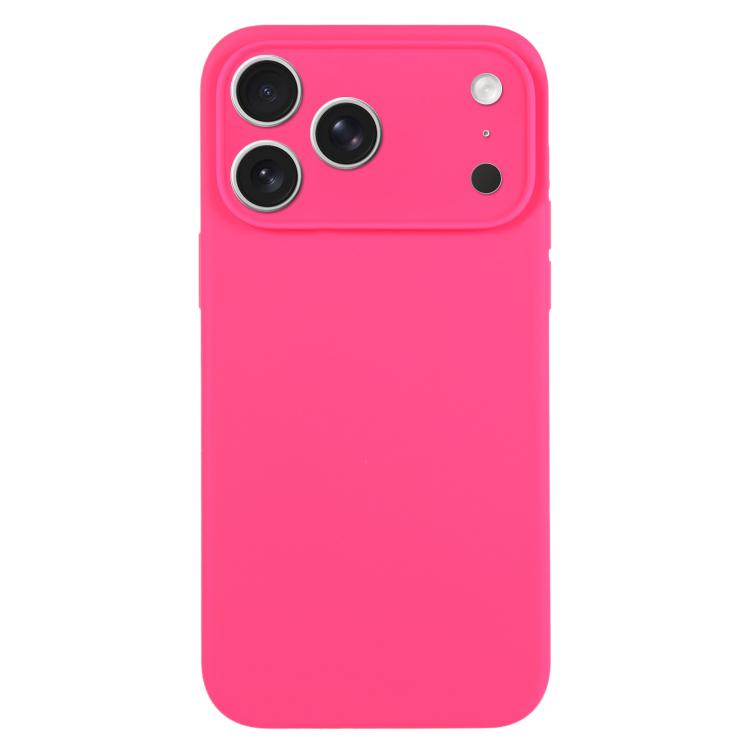 純色液態矽膠細孔手機殼，適用於 iPhone 17 Pro Max