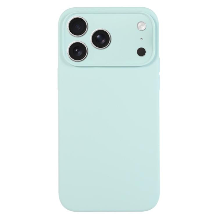 純色液態矽膠細孔手機殼，適用於 iPhone 17 Pro