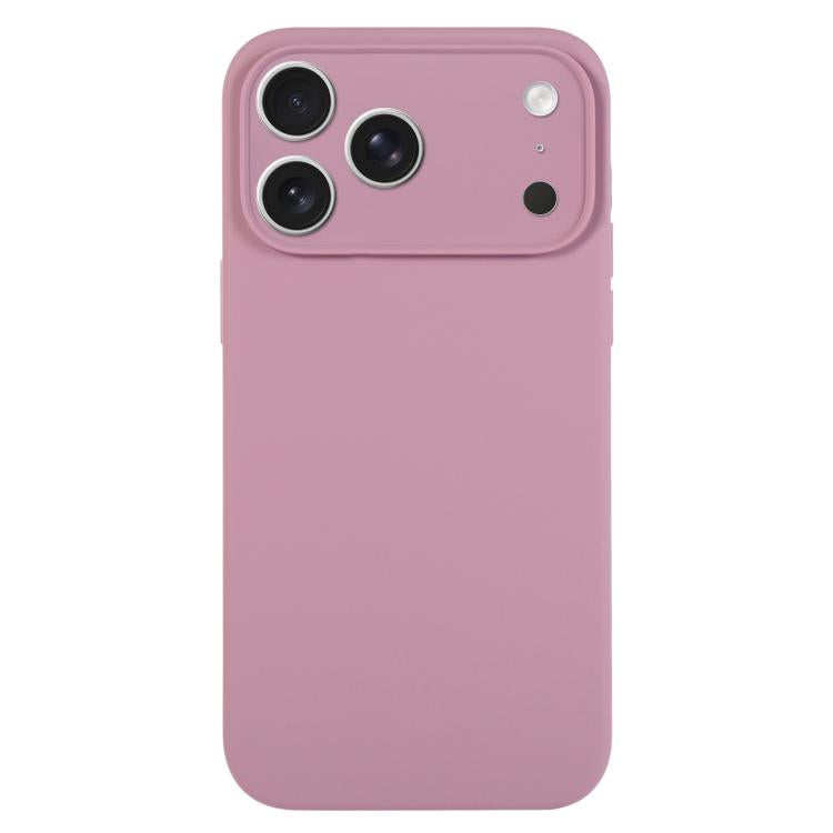 純色液態矽膠細孔手機殼，適用於 iPhone 17 Pro
