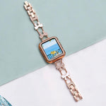 xDfind 蝴蝶結鏈條手鍊鑽石金屬錶帶，適用於 Apple Watch 42 / 44 / 45 / 46 / 49mm，適用於 Apple Watch 38 / 40 / 41 / S11 42mm