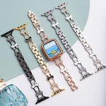 xDfind 蝴蝶結鏈條手鍊鑽石金屬錶帶，適用於 Apple Watch 42 / 44 / 45 / 46 / 49mm，適用於 Apple Watch 38 / 40 / 41 / S11 42mm