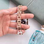 xDfind 蝴蝶結鏈條手鍊鑽石金屬錶帶，適用於 Apple Watch 42 / 44 / 45 / 46 / 49mm，適用於 Apple Watch 38 / 40 / 41 / S11 42mm