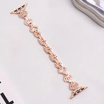 xDfind 皇冠鏈條手鍊鑽石金屬錶帶，適用於 Apple Watch 42 / 44 / 45 / 46 / 49mm，適用於 Apple Watch 38 / 40 / 41 / S11 42mm