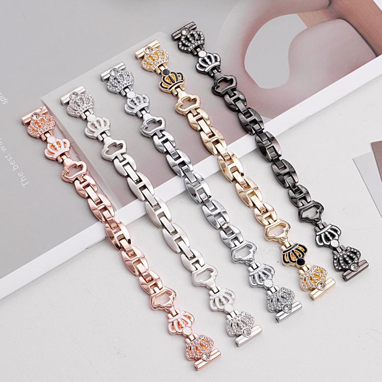 xDfind 皇冠鏈條手鍊鑽石金屬錶帶，適用於 Apple Watch 42 / 44 / 45 / 46 / 49mm，適用於 Apple Watch 38 / 40 / 41 / S11 42mm