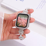 xDfind 皇冠鏈條手鍊鑽石金屬錶帶，適用於 Apple Watch 42 / 44 / 45 / 46 / 49mm，適用於 Apple Watch 38 / 40 / 41 / S11 42mm