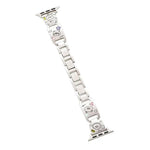 xDfind 快樂動物園手鍊鑽石金屬錶帶，適用於 Apple Watch 42 / 44 / 45 / 46 / 49mm，適用於 Apple Watch 38 / 40 / 41 / S11 42mm