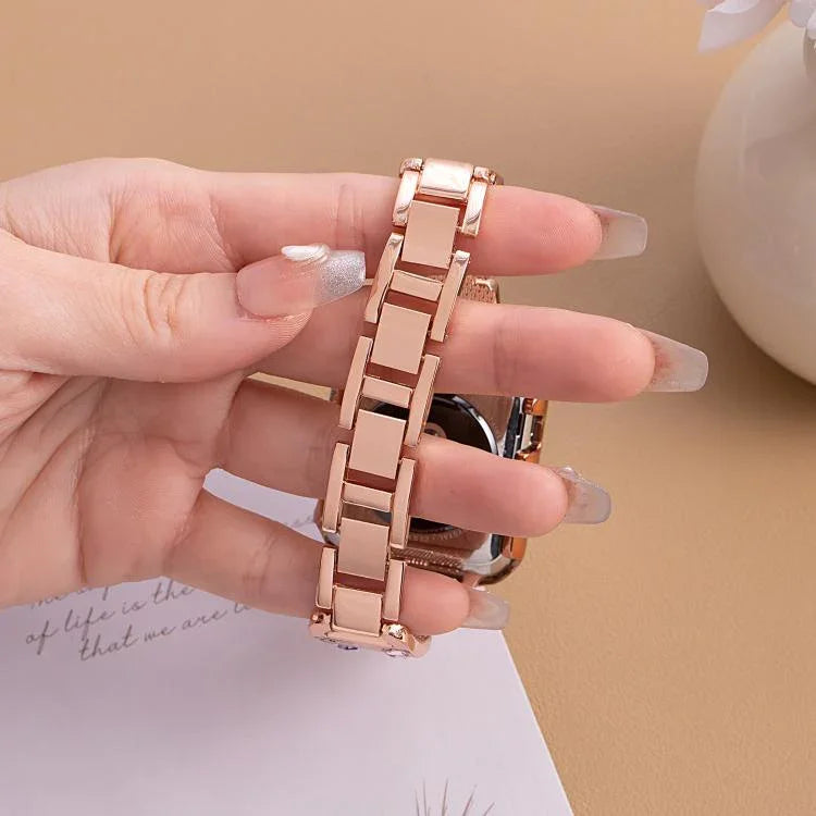 xDfind 快樂動物園手鍊鑽石金屬錶帶，適用於 Apple Watch 42 / 44 / 45 / 46 / 49mm，適用於 Apple Watch 38 / 40 / 41 / S11 42mm