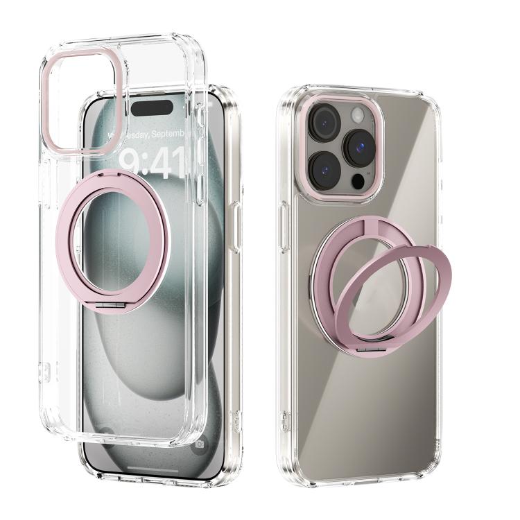 ABEEL MagSafe Q-LUCK 旋轉支架透明手機殼，適用於 iPhone 15 Pro Max、iPhone 15 Pro、iPhone 15 Plus、iPhone 15、iPhone 14 Plus、iPhone 14、iPhone 14 Pro、iPhone 14 Pro Max