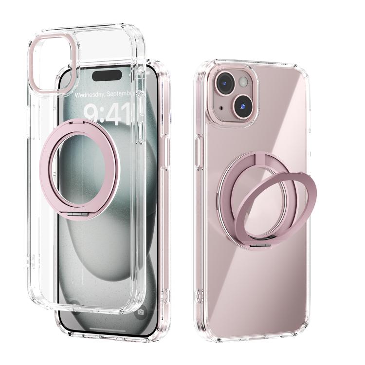 ABEEL MagSafe Q-LUCK 旋轉支架透明手機殼，適用於 iPhone 15 Pro Max、iPhone 15 Pro、iPhone 15 Plus、iPhone 15、iPhone 14 Plus、iPhone 14、iPhone 14 Pro、iPhone 14 Pro Max