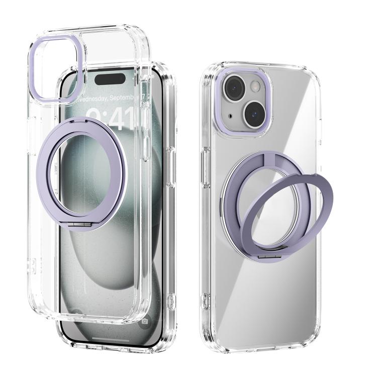 ABEEL MagSafe Q-LUCK 旋轉支架透明手機殼，適用於 iPhone 15 Pro Max、iPhone 15 Pro、iPhone 15 Plus、iPhone 15、iPhone 14 Plus、iPhone 14、iPhone 14 Pro、iPhone 14 Pro Max