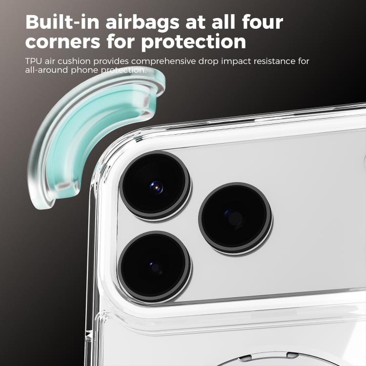 ABEEL MagSafe Q-LUCK 旋轉支架透明手機殼，適用於 iPhone 15 Pro Max、iPhone 15 Pro、iPhone 15 Plus、iPhone 15、iPhone 14 Plus、iPhone 14、iPhone 14 Pro、iPhone 14 Pro Max