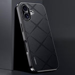 素面皮革 PC 手機殼，適用於 iPhone 17 Pro Max、iPhone 17 Pro、iPhone 17、iPhone Air