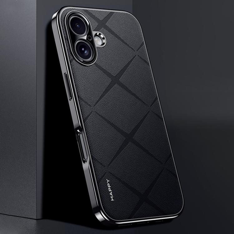 素面皮革 PC 手機殼，適用於 iPhone 17 Pro Max、iPhone 17 Pro、iPhone 17、iPhone Air