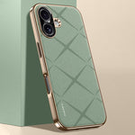 素面皮革 PC 手機殼，適用於 iPhone 17 Pro Max、iPhone 17 Pro、iPhone 17、iPhone Air