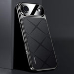 素面皮革 PC 手機殼，適用於 iPhone 17 Pro Max、iPhone 17 Pro、iPhone 17、iPhone Air