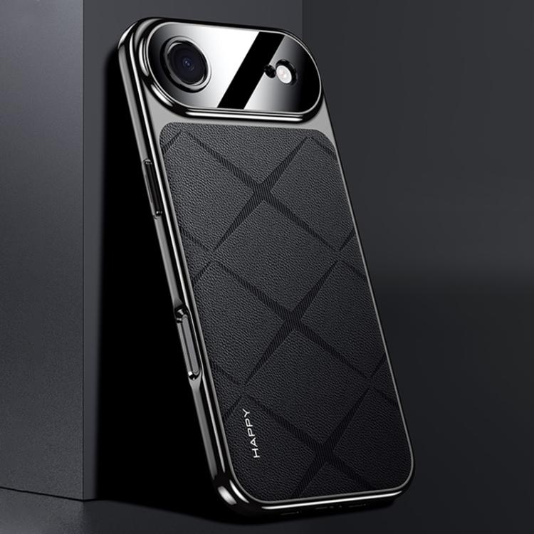 素面皮革 PC 手機殼，適用於 iPhone 17 Pro Max、iPhone 17 Pro、iPhone 17、iPhone Air