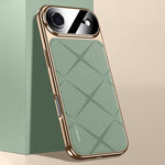 素面皮革 PC 手機殼，適用於 iPhone 17 Pro Max、iPhone 17 Pro、iPhone 17、iPhone Air