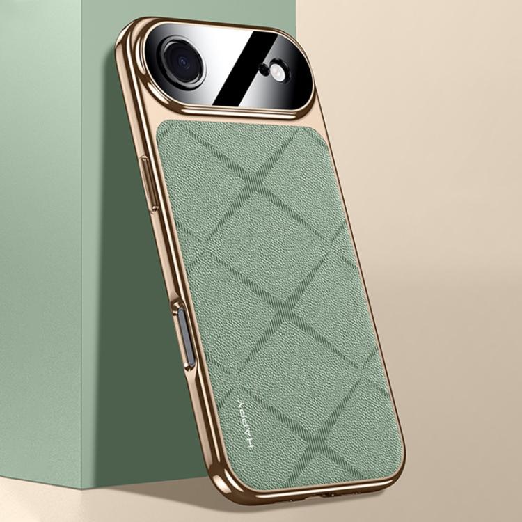 素面皮革 PC 手機殼，適用於 iPhone 17 Pro Max、iPhone 17 Pro、iPhone 17、iPhone Air