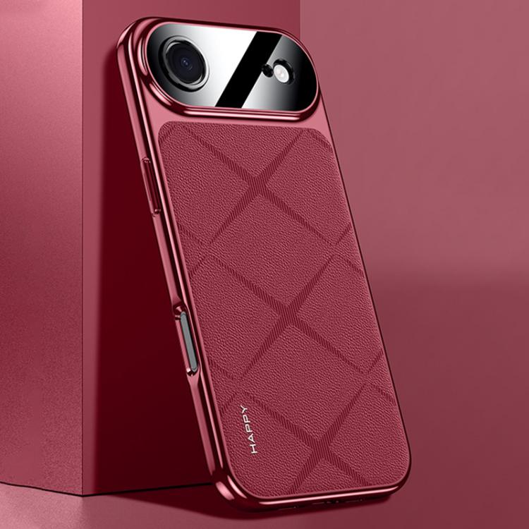 素面皮革 PC 手機殼，適用於 iPhone 17 Pro Max、iPhone 17 Pro、iPhone 17、iPhone Air