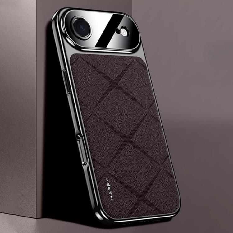 素面皮革 PC 手機殼，適用於 iPhone 17 Pro Max、iPhone 17 Pro、iPhone 17、iPhone Air