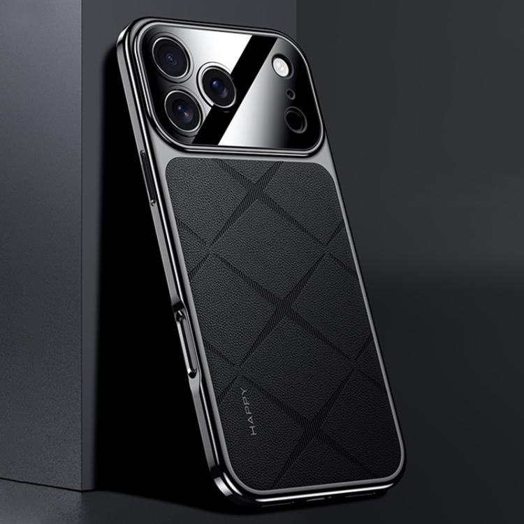 素面皮革 PC 手機殼，適用於 iPhone 17 Pro Max、iPhone 17 Pro、iPhone 17、iPhone Air