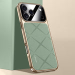 素面皮革 PC 手機殼，適用於 iPhone 17 Pro Max、iPhone 17 Pro、iPhone 17、iPhone Air