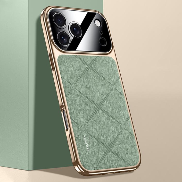 素面皮革 PC 手機殼，適用於 iPhone 17 Pro Max、iPhone 17 Pro、iPhone 17、iPhone Air