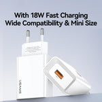 USAMS CC324 T69 QC18W USB-A 單埠快充充電器，CC324
