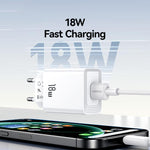USAMS CC324 T69 QC18W USB-A 單埠快充充電器，CC324