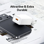 USAMS CC324 T69 QC18W USB-A 單埠快充充電器，CC324