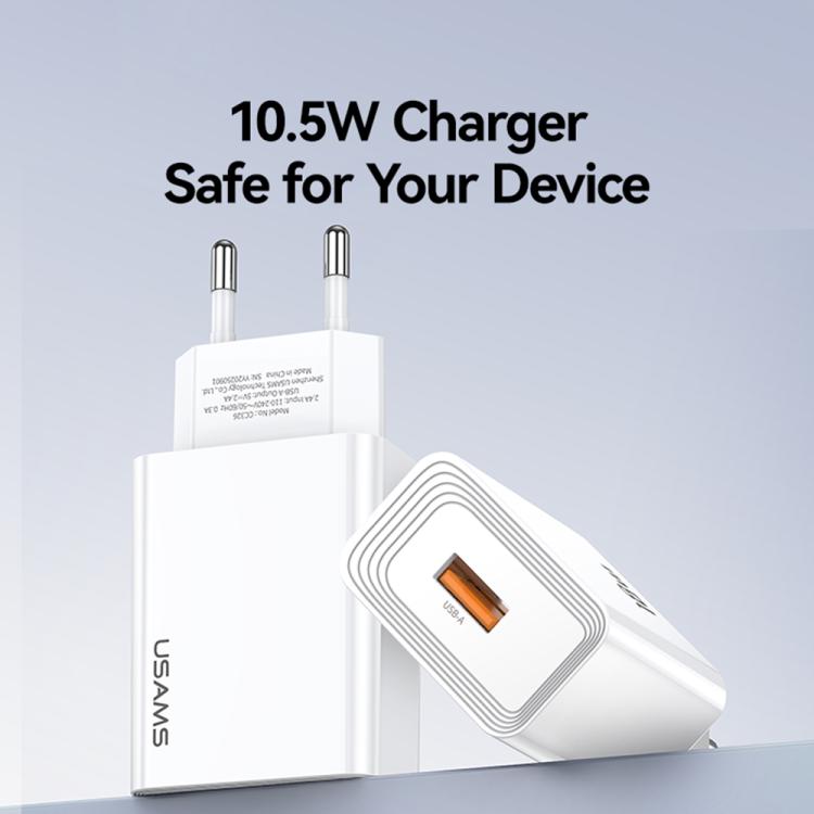 USAMS CC326 T69 10.5W 2.1A 單USB埠充電器，CC326