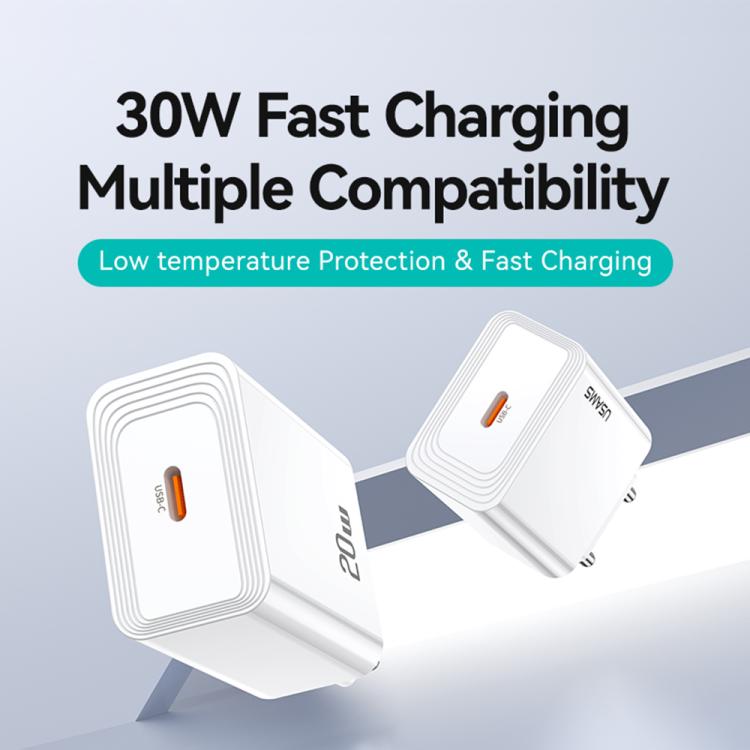 USAMS CC329 T69 PD 30W USB-C / Type-C 單埠快速充電器，CC329