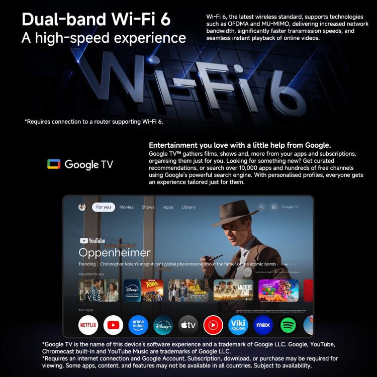 小米原廠電視棒第二代，四核心 Cortex-A55，4K 超高清，雙頻 WiFi6，Google TV 棒，全球版含 Google Play，2GB+8GB
