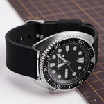 Stainless Steel Silver Pin Buckle Solid Color Silicone Waterproof Watch Band, 20mm, 21mm, 22mm