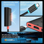 3合1 Type-C轉HDMI + USB 3.0 + Type-C PD充電埠桌面擴充座，適用於Nintendo Switch