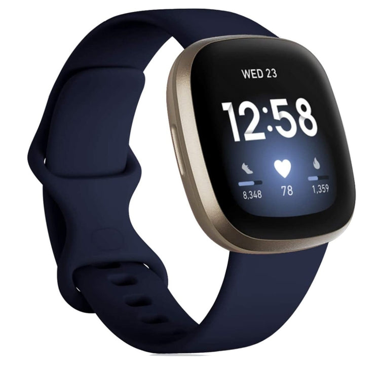 For Fitbit Versa 3 / Sense Silicone Replacement Strap Watchband, Size: L