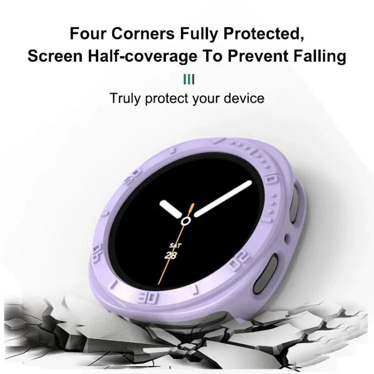 半覆蓋鏤空 PC 錶殼保護套，適用於 Samsung Galaxy Watch8 44mm，適用於 Samsung Galaxy Watch8 40mm