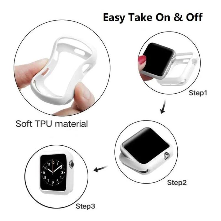 xDfind Candy TPU 錶殼，適用於 Apple Watch Series 3 / 2 / 1 38mm，適用於 Apple Watch Series 3 / 2 / 1 42mm