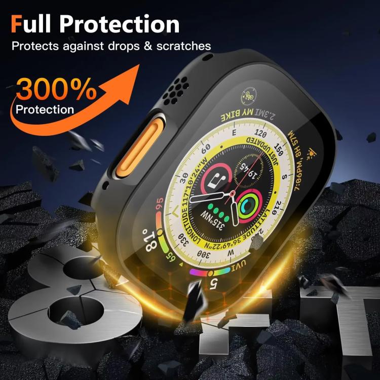xDfind 鋼化玻璃膜一體成型 PC 錶殼，適用於 Apple Watch Series 3 / 2 / 1 42mm