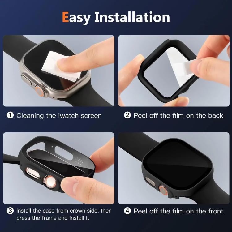 xDfind 鋼化玻璃膜一體成型 PC 錶殼，適用於 Apple Watch Series 3 / 2 / 1 42mm