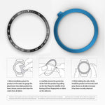 智慧手錶鋼製錶圈，E 版本，適用於 Samsung Galaxy Watch 3 41mm，適用於 Samsung Galaxy Watch 3 45mm