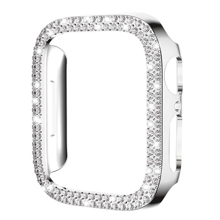 xDfind 雙排鑽石鏤空 PC 錶殼，適用於 Apple Watch Series 6 / 5 / 4 / SE 44mm，適用於 Apple Watch Series 6 / 5 / 4 / SE 40mm，適用於 Apple Watch Series 11 46mm / 10 46mm，適用於 Apple Watch Series 11 42mm / 10 42mm