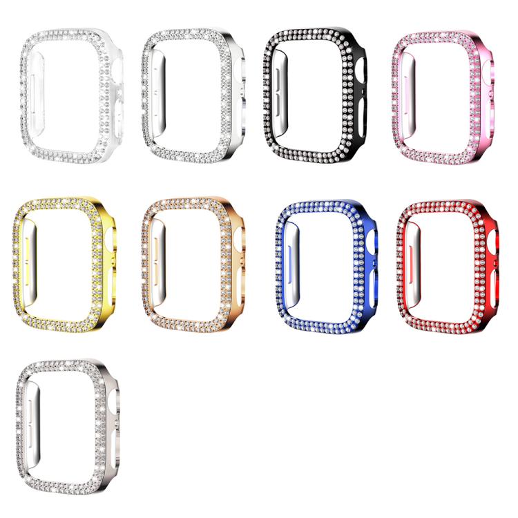 xDfind 雙排鑽石鏤空 PC 錶殼，適用於 Apple Watch Series 6 / 5 / 4 / SE 44mm，適用於 Apple Watch Series 6 / 5 / 4 / SE 40mm，適用於 Apple Watch Series 11 46mm / 10 46mm，適用於 Apple Watch Series 11 42mm / 10 42mm