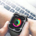 xDfind 雙排鑽石鏤空 PC 錶殼，適用於 Apple Watch Series 6 / 5 / 4 / SE 44mm，適用於 Apple Watch Series 6 / 5 / 4 / SE 40mm，適用於 Apple Watch Series 11 46mm / 10 46mm，適用於 Apple Watch Series 11 42mm / 10 42mm